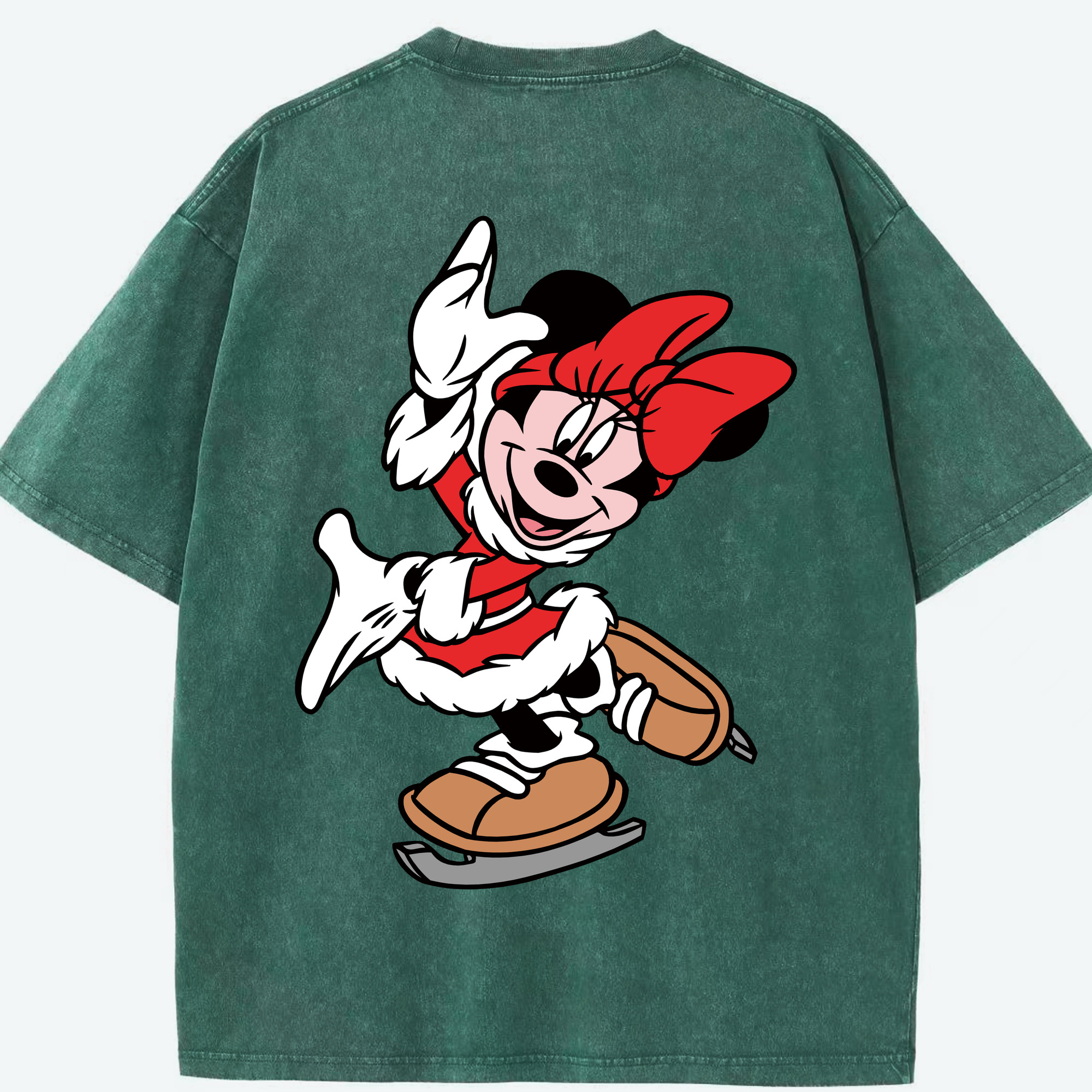 （画像用） ミッキーマウス Mickey Mouse 綿100% ヴィンテージ風 半袖Tシャツ（背面プリント）